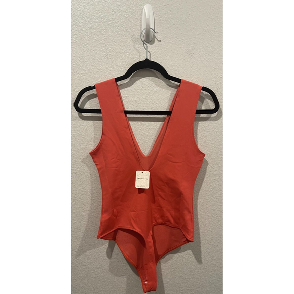 FREE PEOPLE Keep It Sleek Red Bodysuit - Picture 6 of 6
